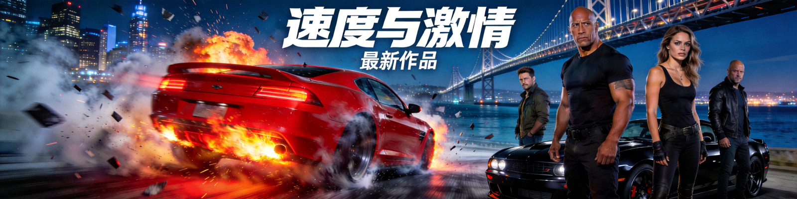 热门动作电影《速度与激情》系列最新作品海报